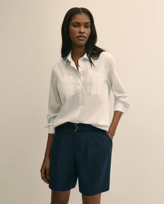 Relaxed Cotton Striped Shirt