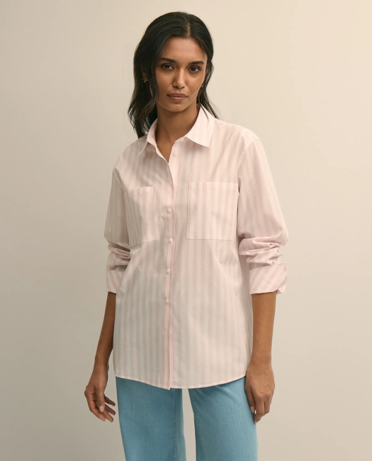 Relaxed Cotton Striped Shirt