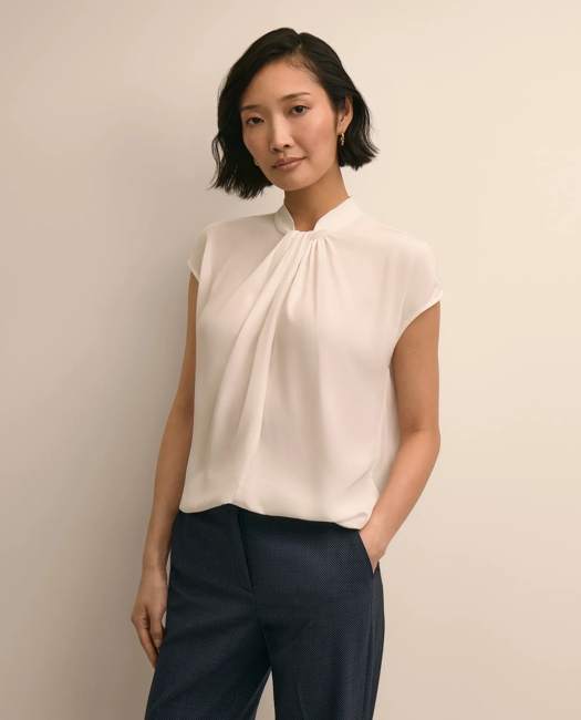 Viscose Twist-Knot Sleeveless Blouse
