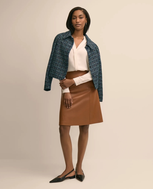 V-Neck Pleated Blouse