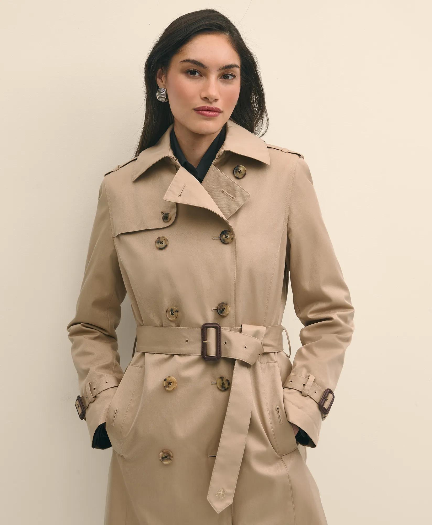 Water Repellent Trench Coat With Zip-Out Lining