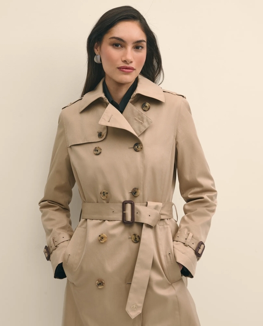 Water Repellent Trench Coat With Zip-Out Lining