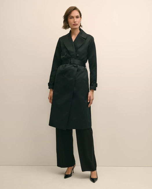 Taffeta Belted Trench Coat