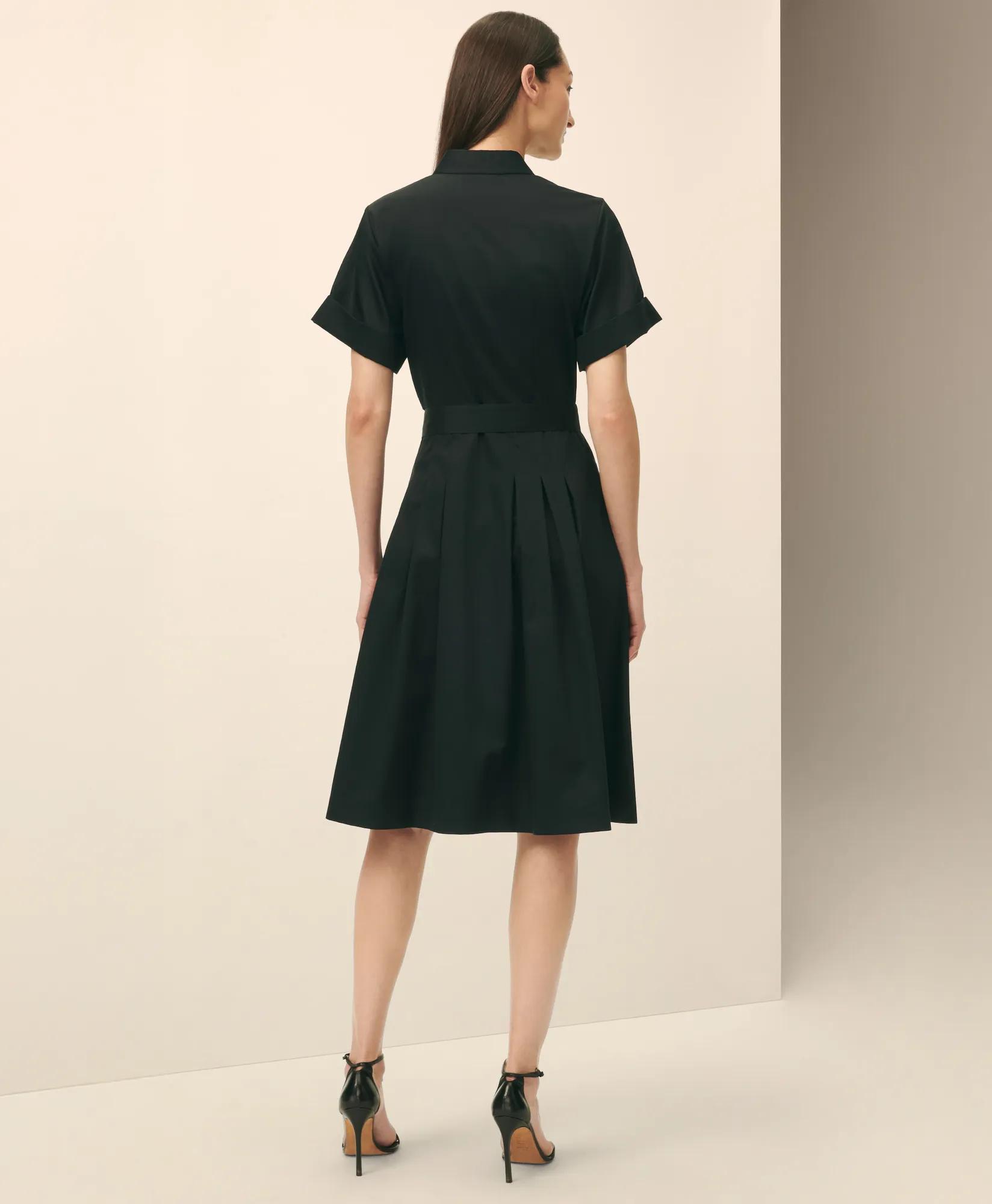 Signature A-Line Cotton Sateen Shirt Dress