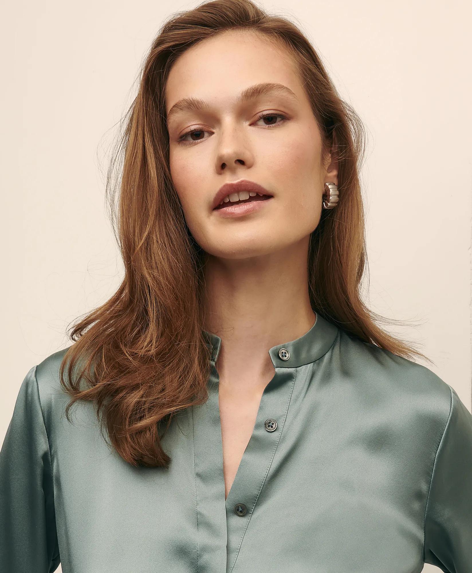 Silk Charmeuse Shift Dress