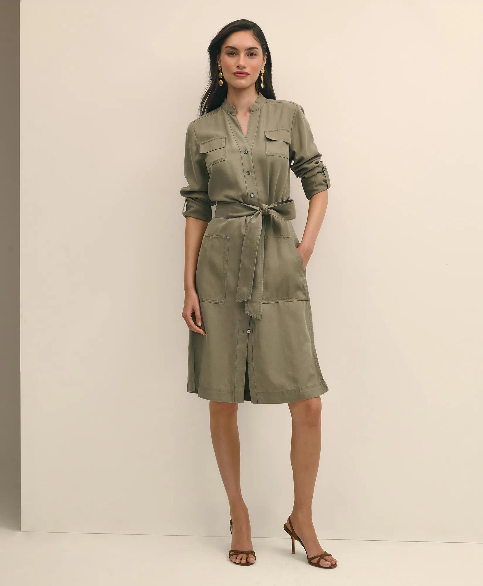 Utility Belted Shirt Dress