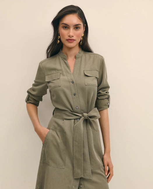 Utility Belted Shirt Dress