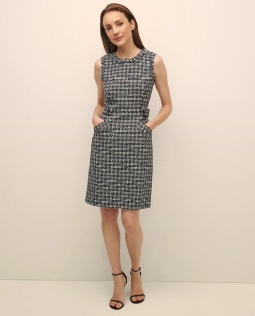 Cotton-Blend Boucle Sheath Dress & Jacket Set