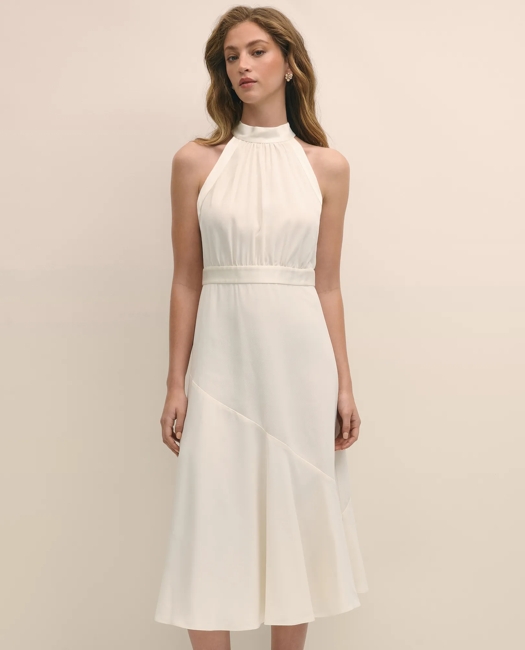 Crepe Halter Dress