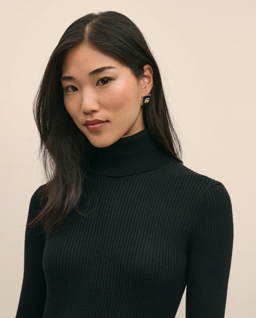 Merino Wool Turtleneck Dress
