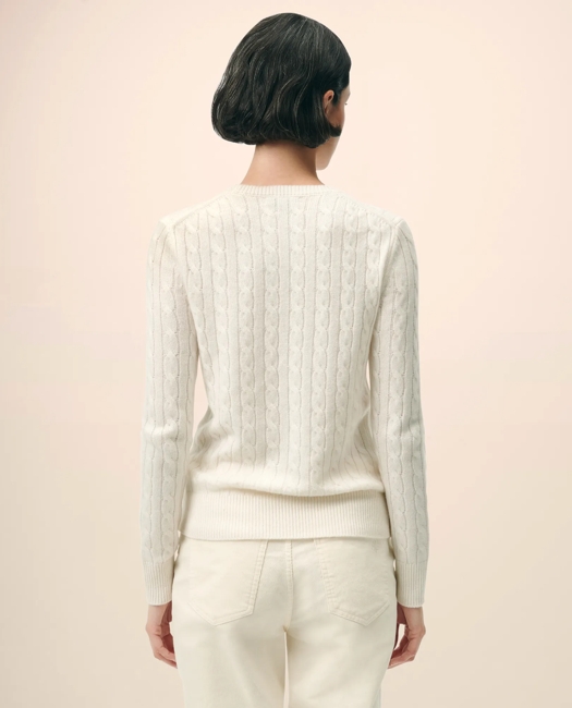 Cashmere Cable Crewneck Sweater