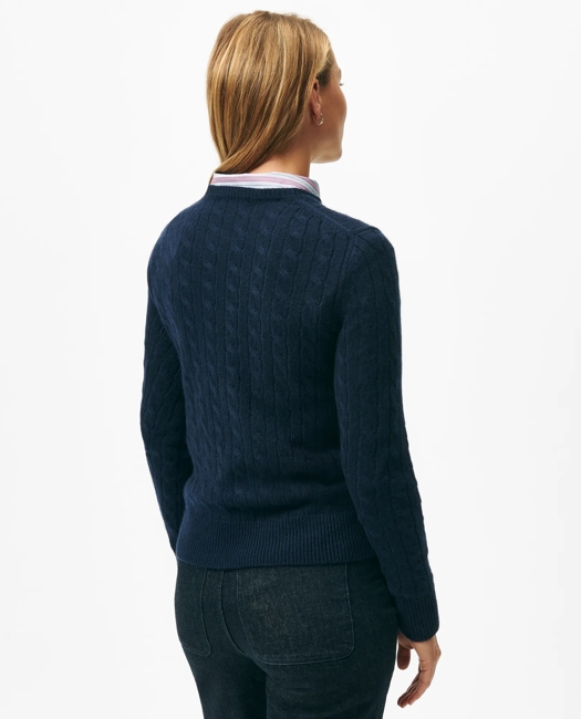 Cashmere Cable Crewneck Sweater