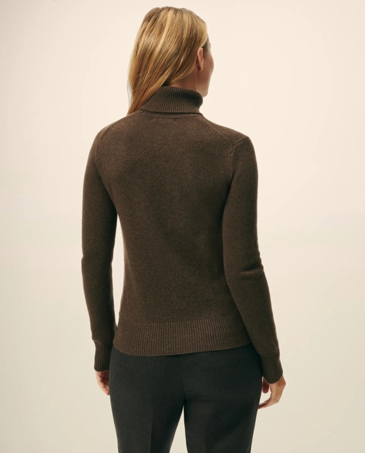 Cashmere Turtleneck Sweater - Brown