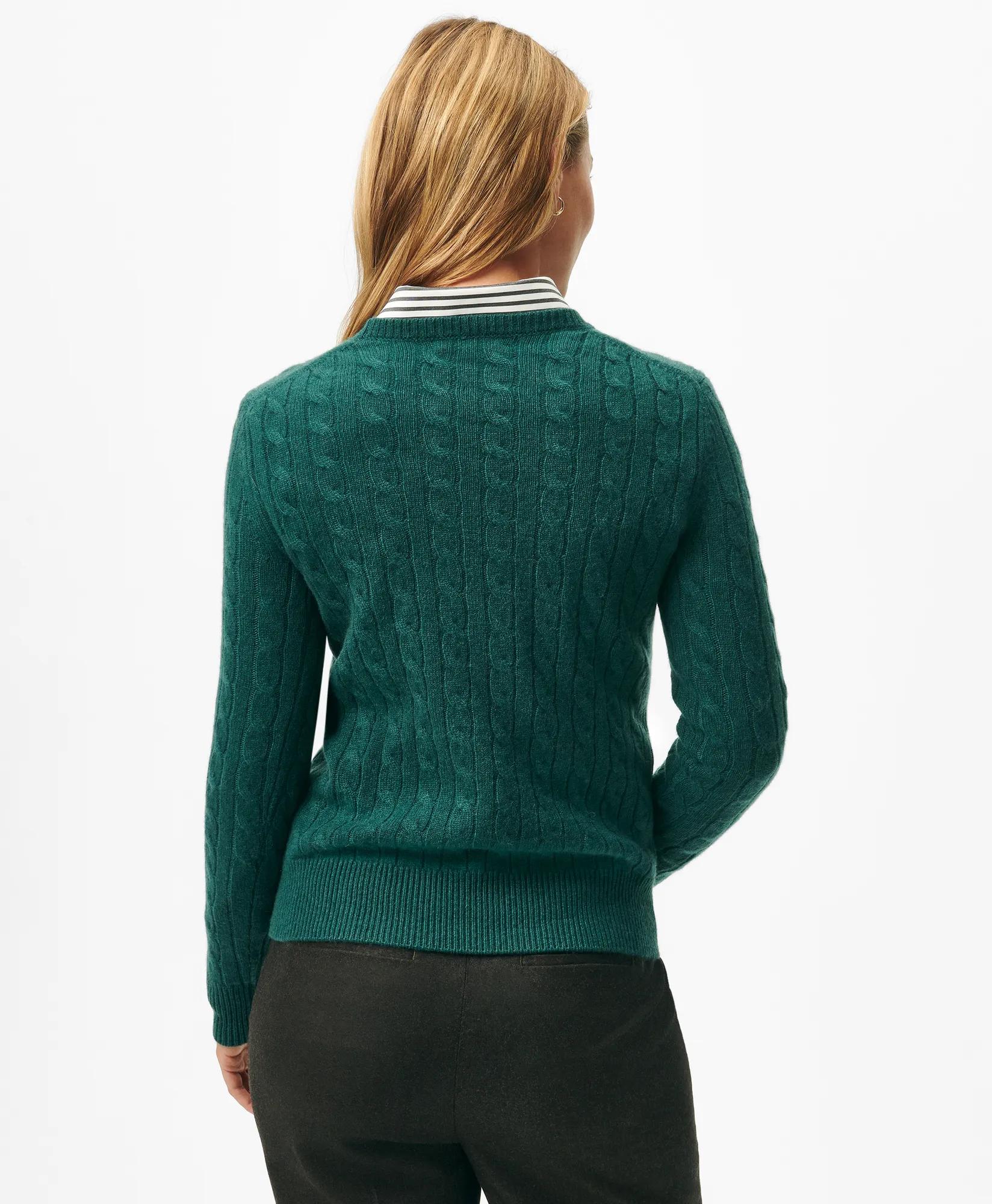 Cashmere Cable Crewneck Sweater