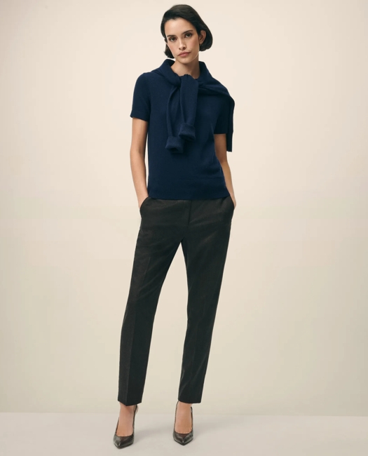 Short-Sleeve Shell Sweater in Cashmere
