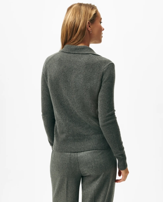 Johnny Collar Sweater in Merino Wool-Cashmere Blend