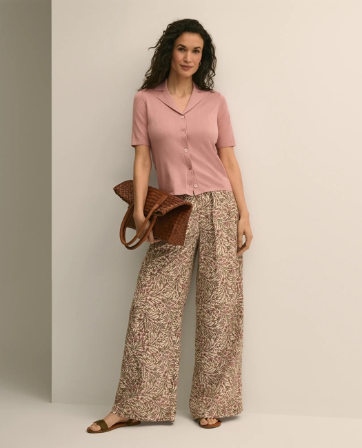 Silk-Cotton Polo Sweater