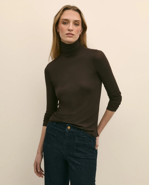 Lightweight Modal Cashmere Turtleneck Sweater