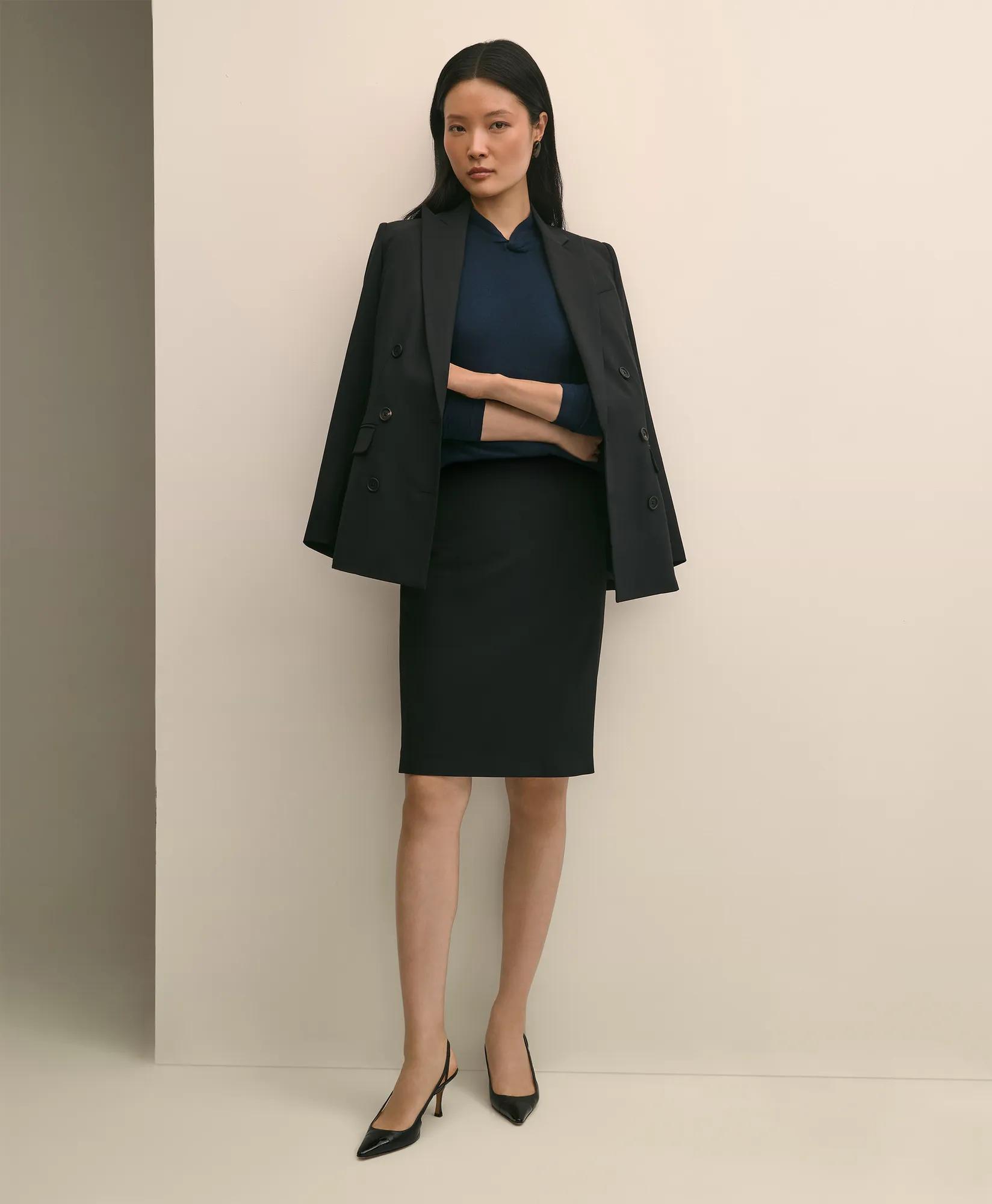 Silk Cashmere Twist Neck Sweater