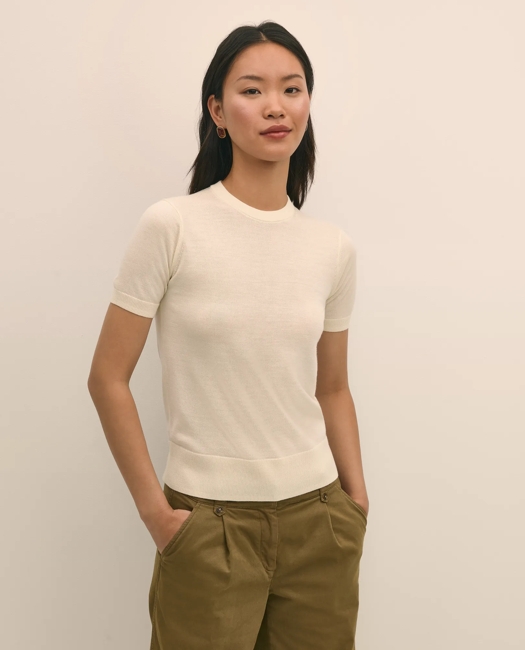 Ultimate Merino Wool Short-Sleeve Sweater Shell