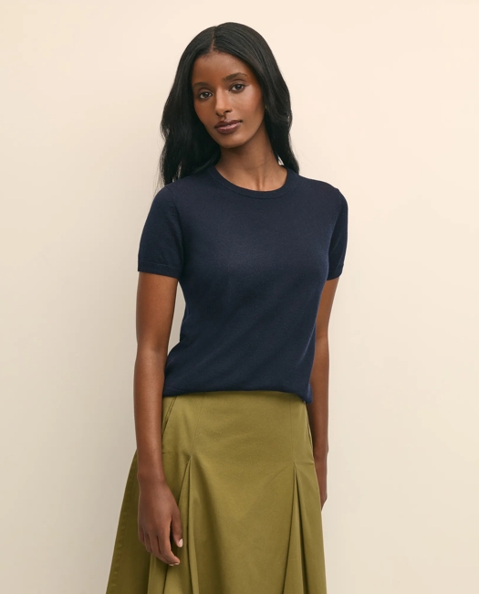 Ultimate Merino Wool Short-Sleeve Sweater Shell