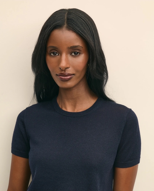 Ultimate Merino Wool Short-Sleeve Sweater Shell