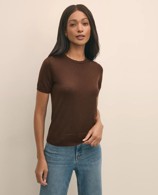 Ultimate Merino Wool Short-Sleeve Sweater Shell