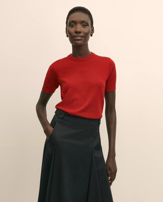 Ultimate Merino Wool Short-Sleeve Sweater Shell