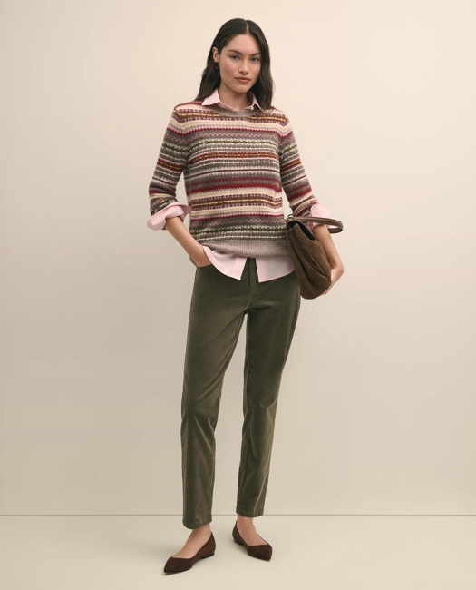 Lambswool Fair Isle Crewneck Sweater