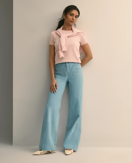 Supima Cotton Short-Sleeve Shell Sweater