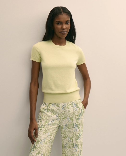 Supima Cotton Short-Sleeve Shell Sweater