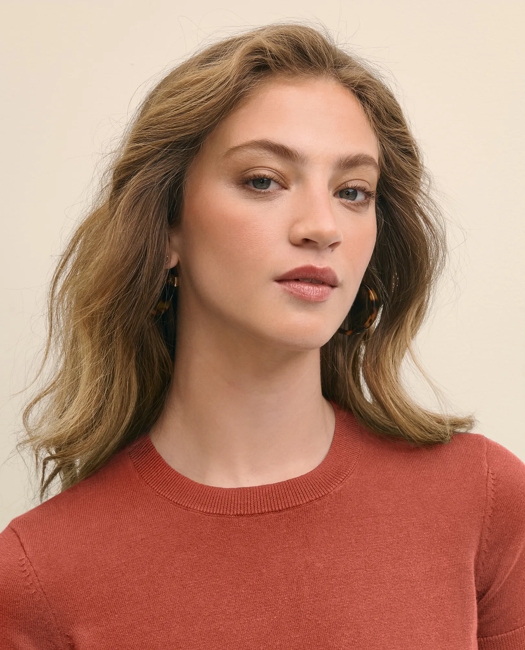 Supima Cotton Short-Sleeve Shell Sweater