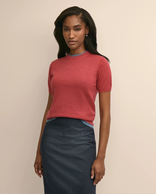 Ultimate Merino Wool Short-Sleeve Sweater Shell