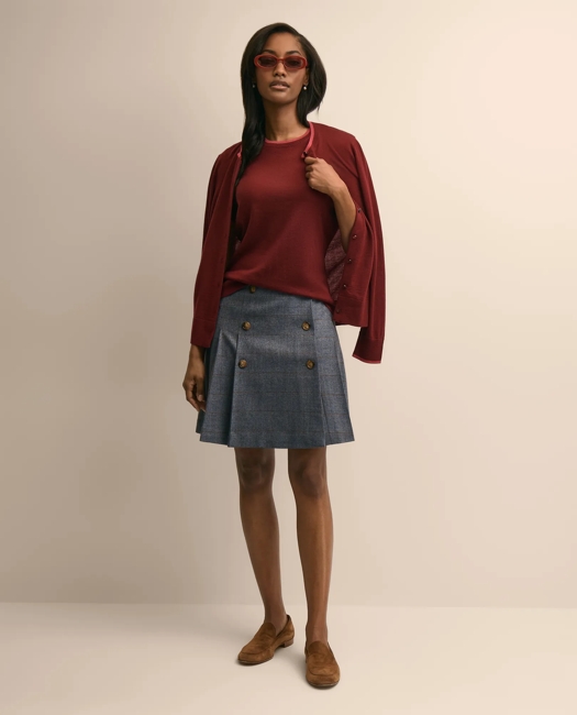 Merino Wool Contrast-Tipping Sweater