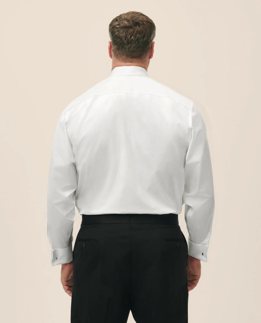 Big & Tall Supima Cotton Poplin English Collar, 10-Pleat Tuxedo Shirt