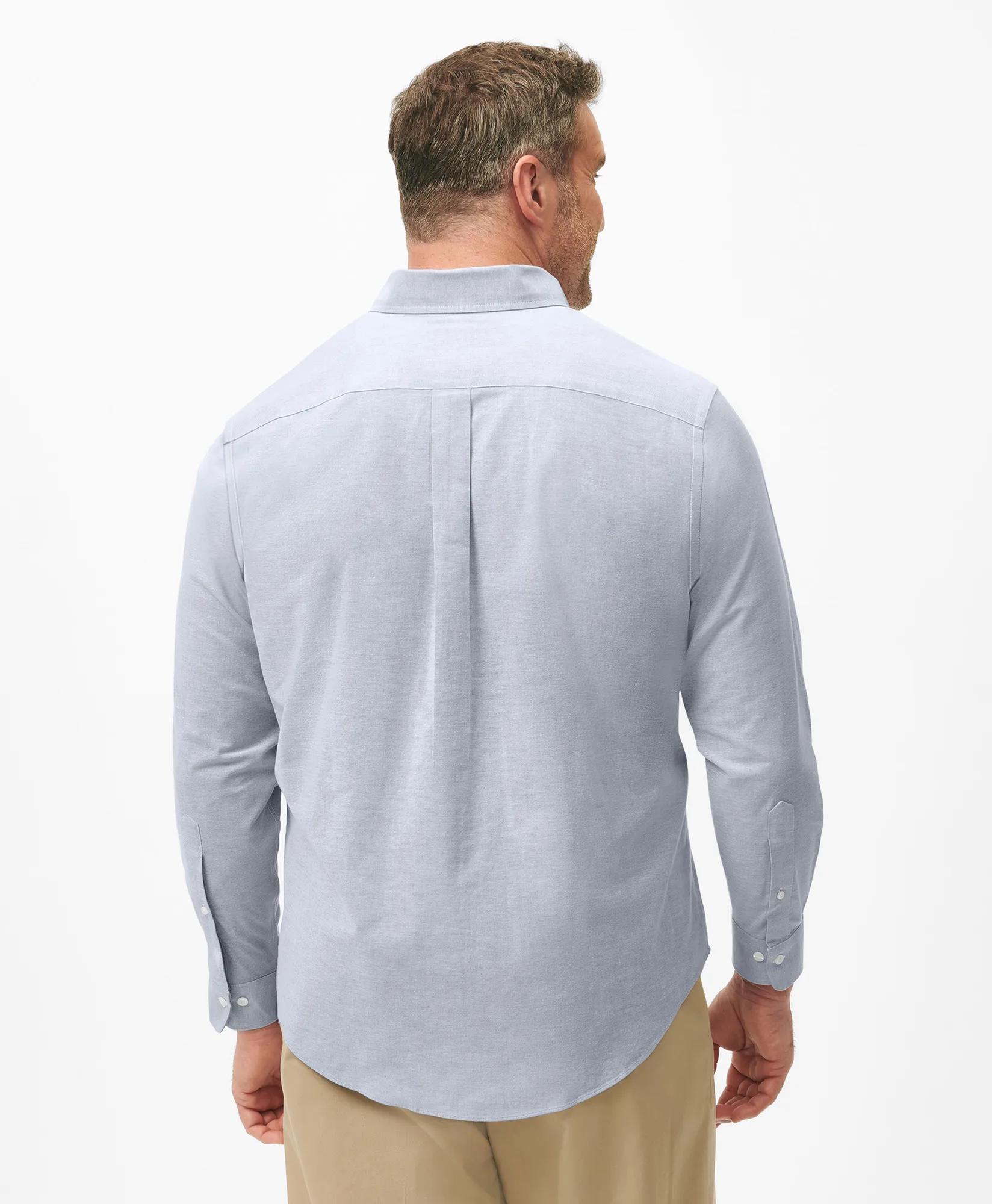 Big & Tall Stretch Cotton Non-Iron Oxford Polo Button Down Collar, Shirt