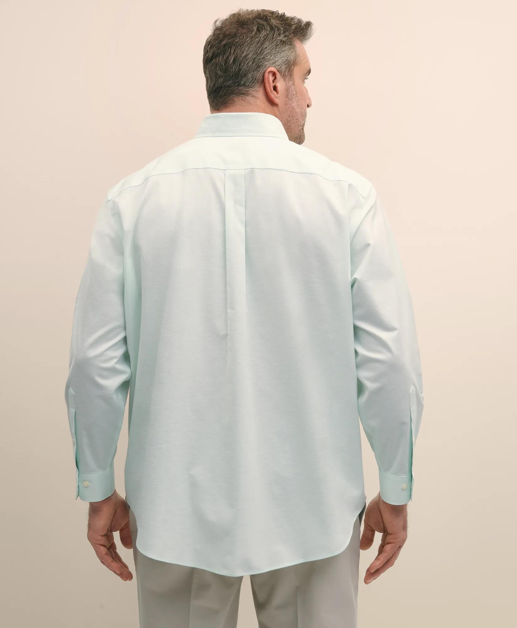 Big & Tall Stretch Cotton Non-Iron Oxford Polo Button Down Collar, Shirt