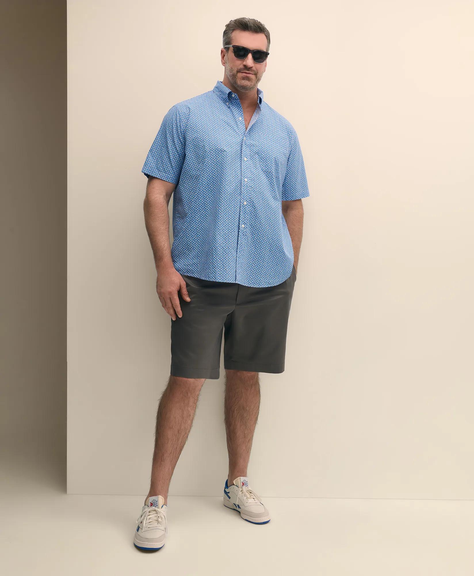 Friday Shirt, Short-Sleeve Poplin Flower Print