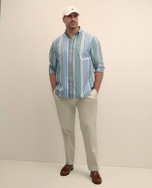 Big & Tall Friday Shirt, Poplin Awning Stripe