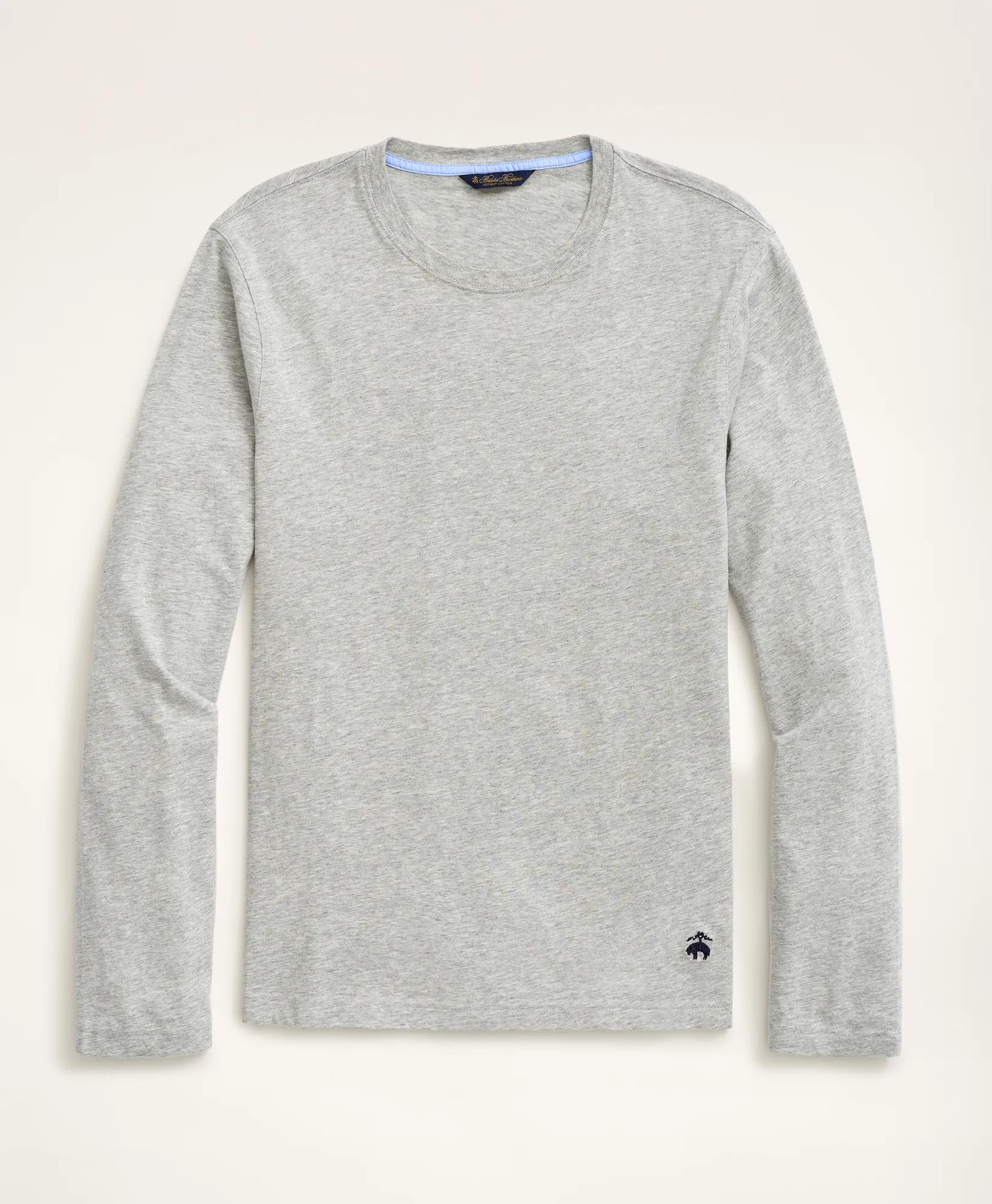 Big & Tall Supima Cotton Long-Sleeve Logo T-Shirt