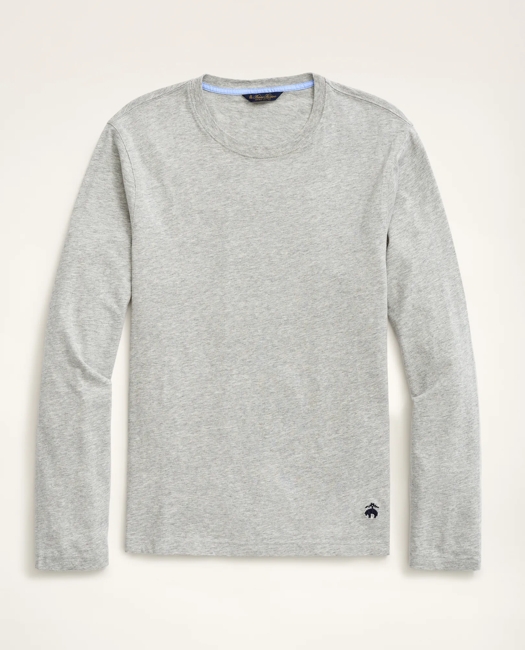 Big & Tall Supima Cotton Long-Sleeve Logo T-Shirt