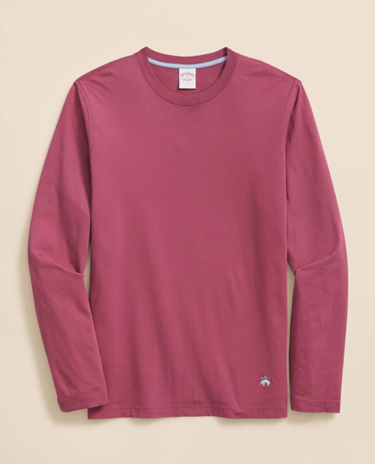 Big & Tall Supima Cotton Long-Sleeve Logo T-Shirt