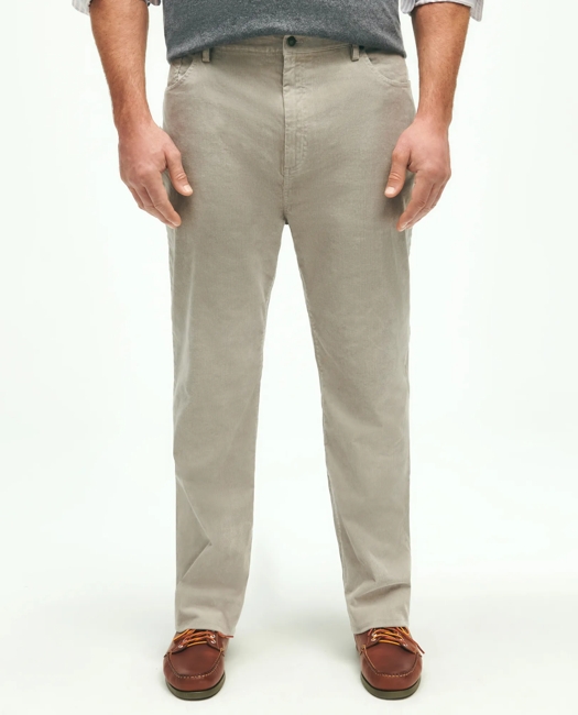 Big & Tall Five-Pocket Stretch Corduroy Cotton Pants
