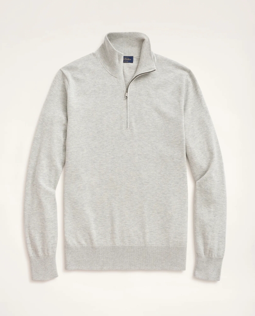 Big & Tall Supima Cotton Half-Zip Sweater