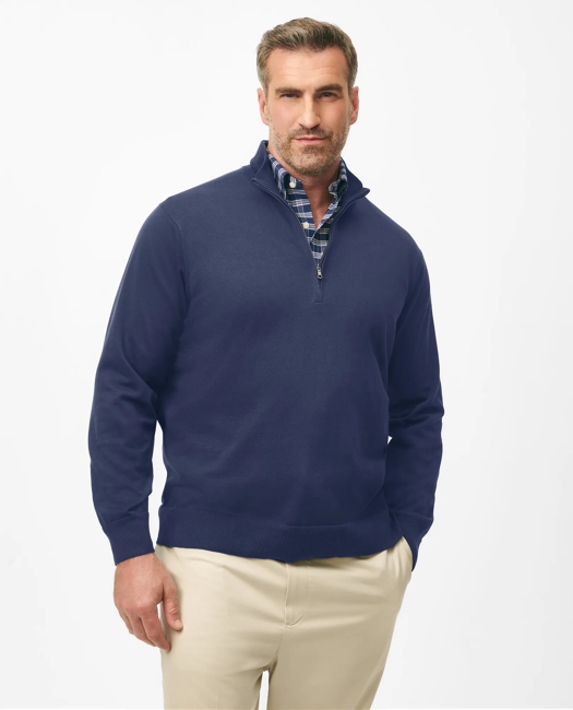 Big & Tall Supima Cotton Half-Zip Sweater