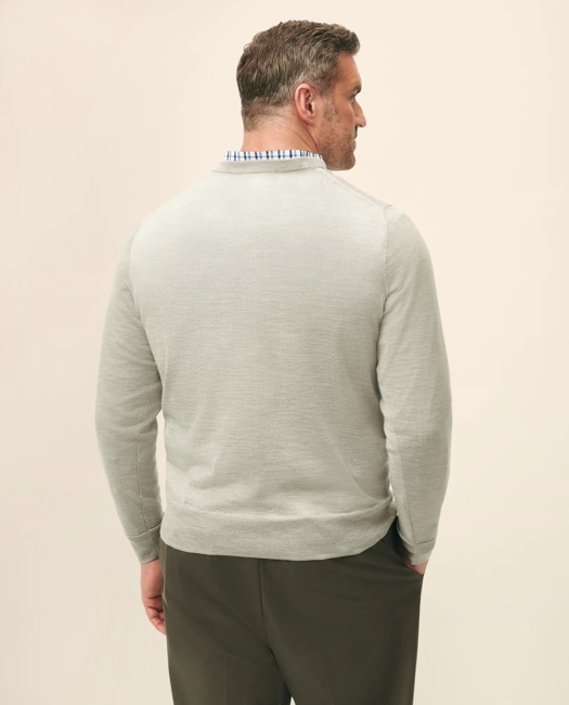 Big & Tall Ultimate Merino Wool Crewneck Sweater - Grey