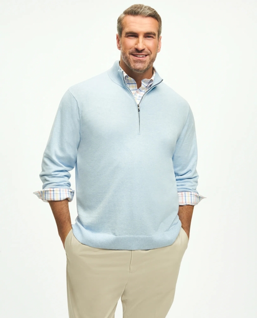Big & Tall Supima Cotton Half-Zip Sweater