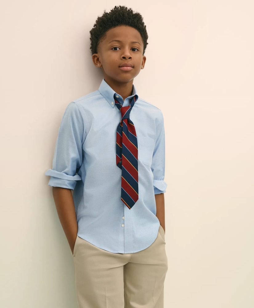 boys formal dress shirt Boys' Non-Iron Supima Oxford Button-Down SCHL005953_R_L