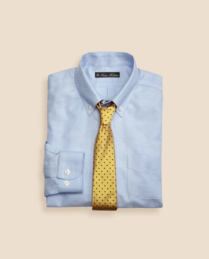 Boys Non-Iron Supima® Oxford Polo Button-Down Dress Shirt, image 3