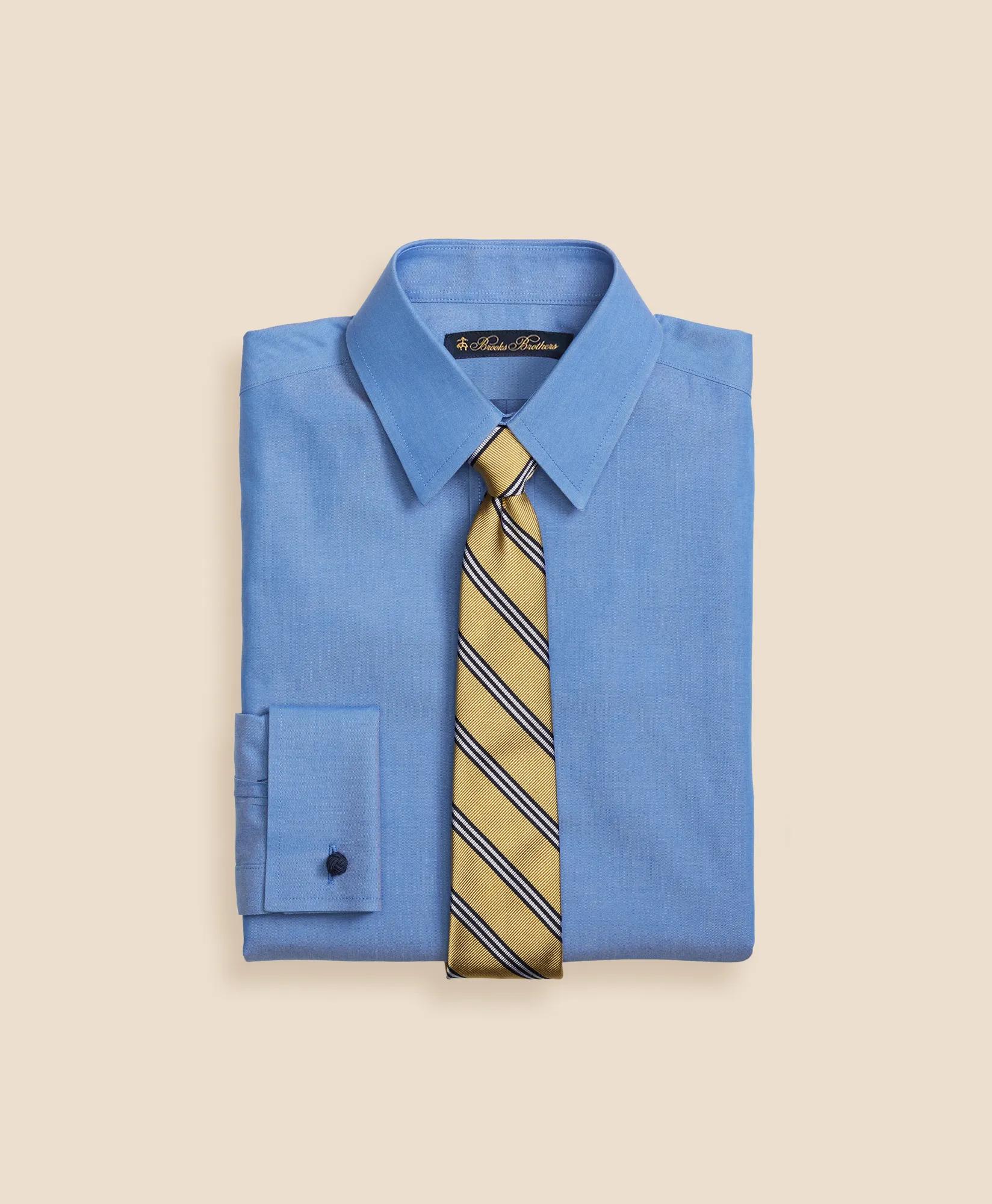 Non-Iron Supima Pinpoint Cotton French Cuff Dress Shirt
